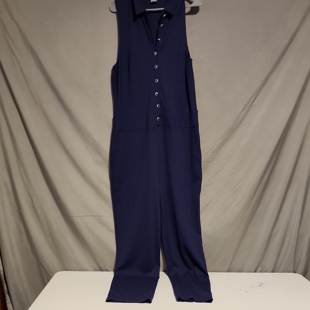 VENUS Blue Jumpsuit Straight-Leg Classic